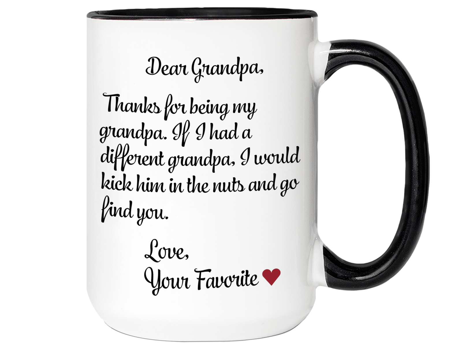 Funny Gifts for Grandpas - Thanks for Being My Grandpa Gag Coffee Mug