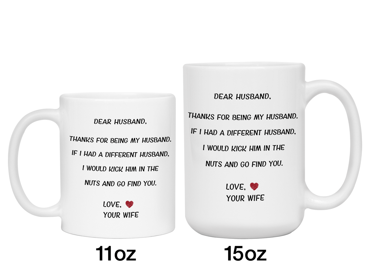 Funny Gifts for Husbands - Thanks for Being My Husband Gag Coffee Mug