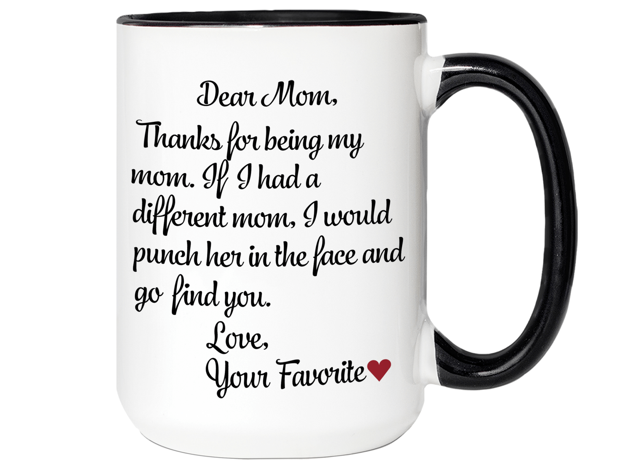 Funny Gifts for Moms - Thanks for Being My Mom Gag Coffee Mug - Mother -  RANSALEX