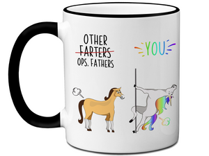 Funny Father Gifts - Other Farters Ops Fathers You Gag Unicorn Coffee Mug - Father's Day Gift Idea