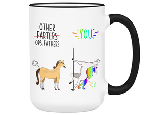 Funny Father Gifts - Other Farters Ops Fathers You Gag Unicorn Coffee Mug - Father's Day Gift Idea