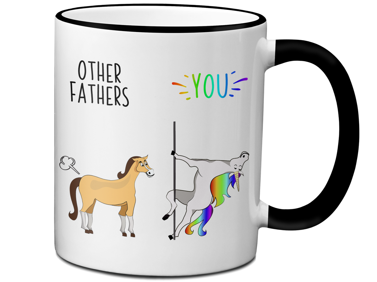 Father Funny Gifts - Other Fathers You Unicorn Farting Horse Gag Coffee Mug