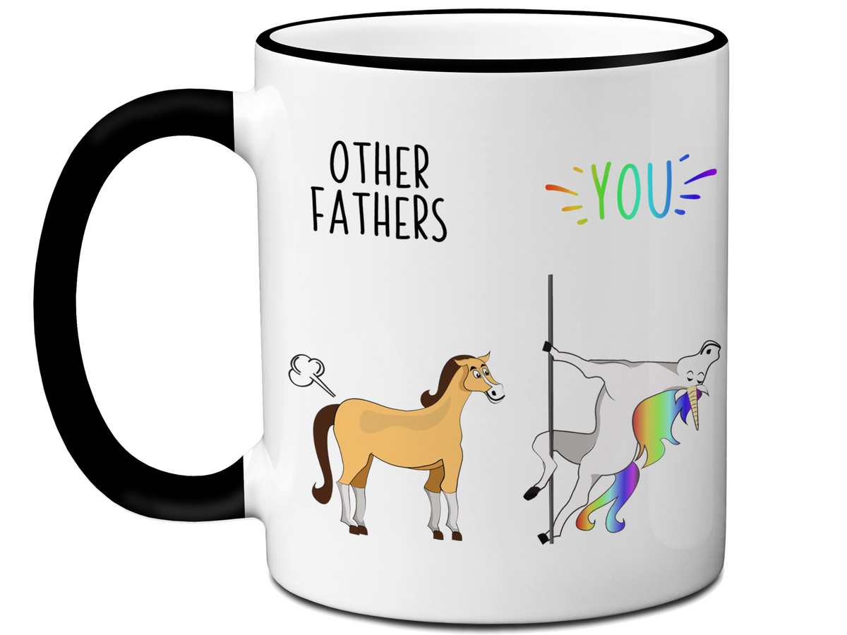 Father Funny Gifts - Other Fathers You Unicorn Farting Horse Gag Coffee Mug