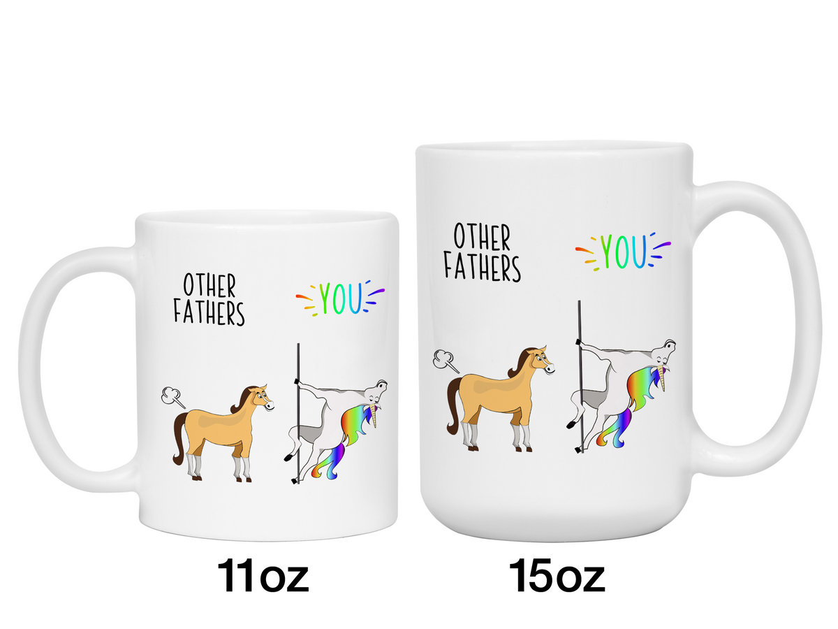 Father Funny Gifts - Other Fathers You Unicorn Farting Horse Gag Coffee Mug