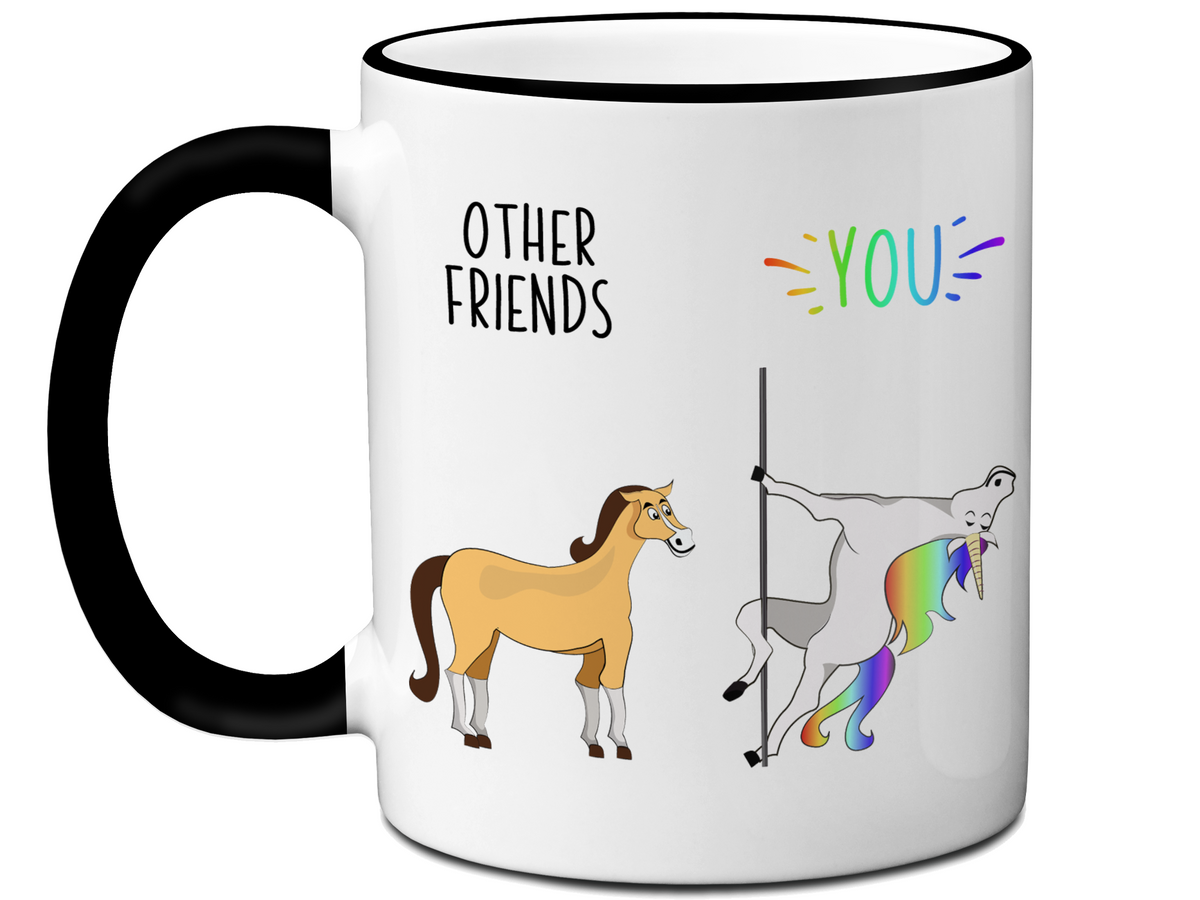 Friend Gifts - Other Friends You Funny Unicorn vs Horse Coffee Mug