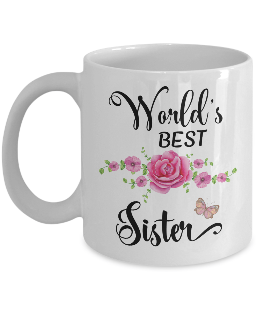 World's Best Sister Coffee Mug Tea Cup | Sister Gift Idea
