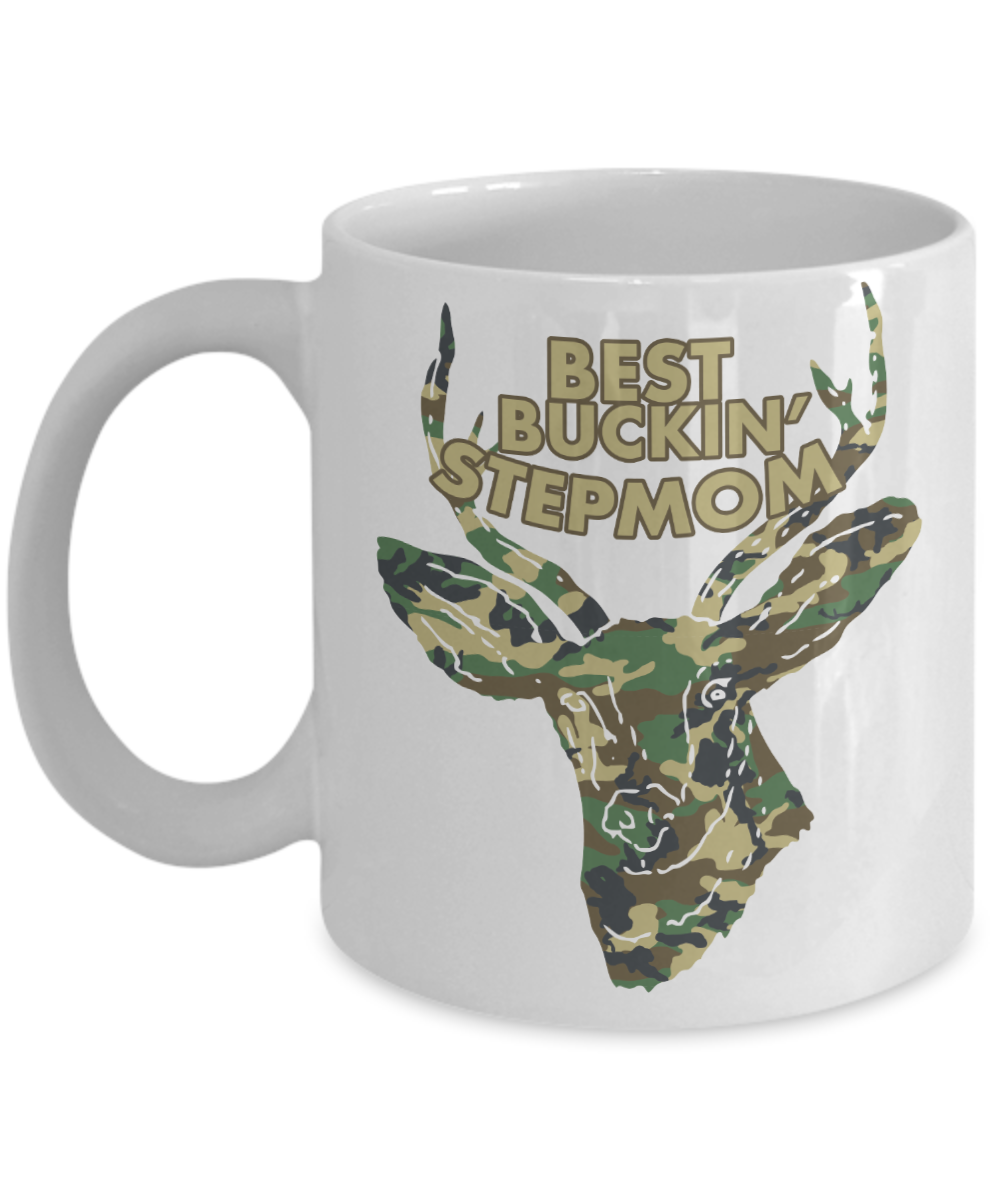 Best Buckin' Stepmom Funny Coffee Mug Tea Cup Deer Hunter Gifts