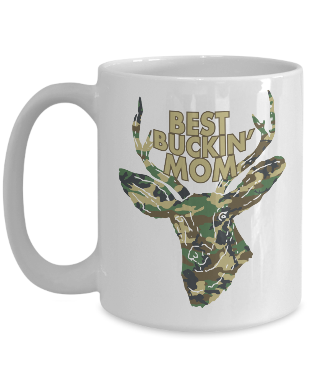 Best Buckin' Mom Funny Coffee Mug Tea Cup Deer Hunter Gifts