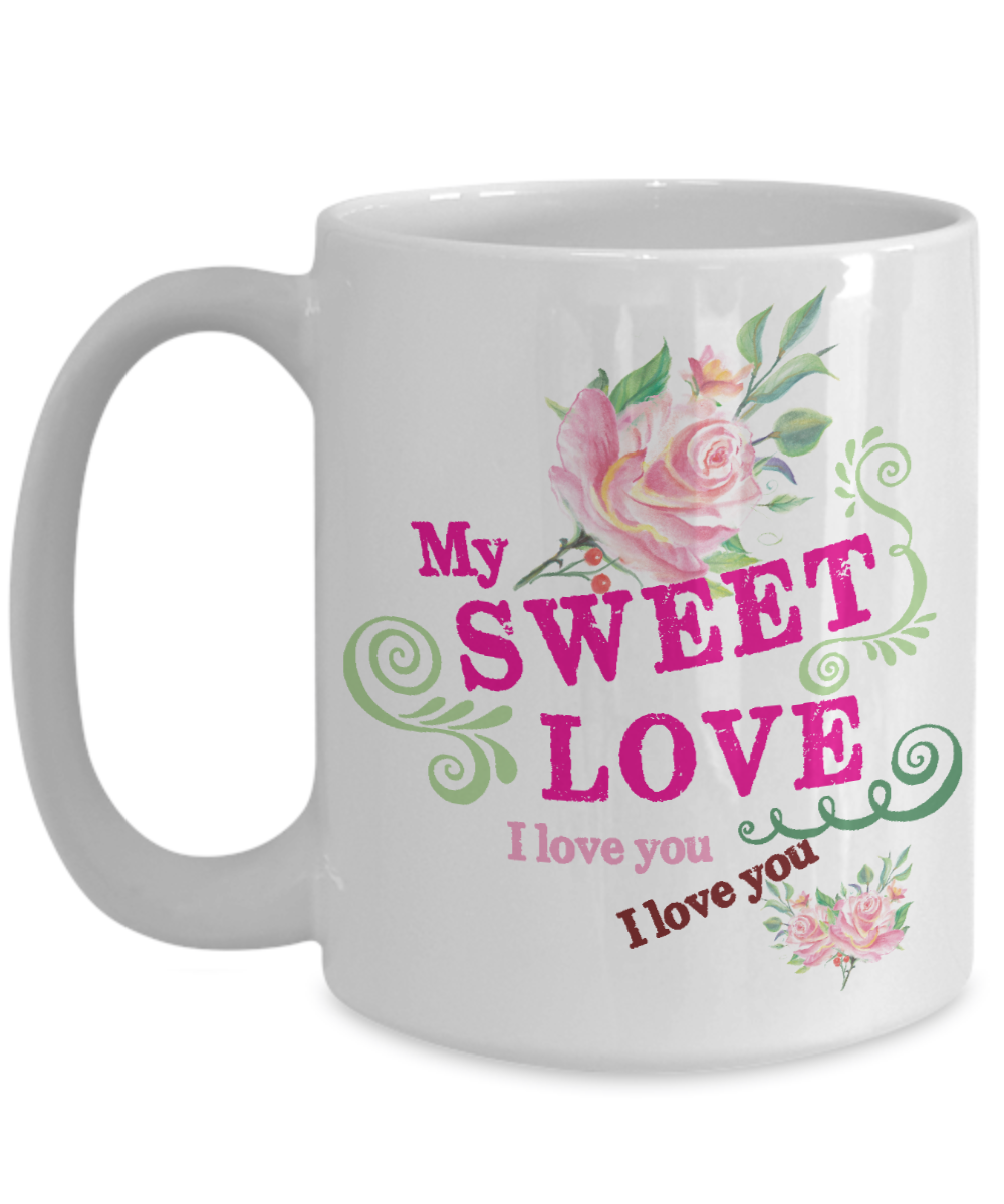 Love You Coffee Mug Tea Cup Valentine's Day Gift Idea