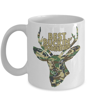 Best Buckin' Godfather Funny Coffee Mug Tea Cup Deer Hunter Gift Idea