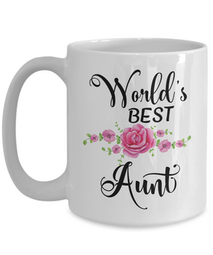World's Best Aunt Coffee Mug Tea Cup | Gifts for Aunts