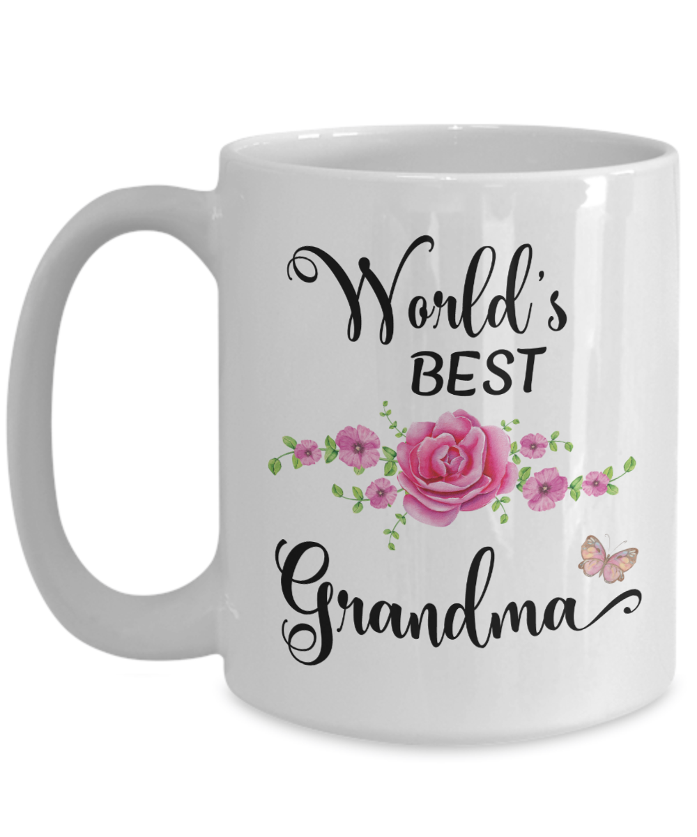 World's Best Grandma Coffee Mug Tea Cup |  Gift Idea For Grandmothers