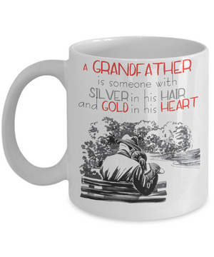 grandfather and granddaughter coffee mug