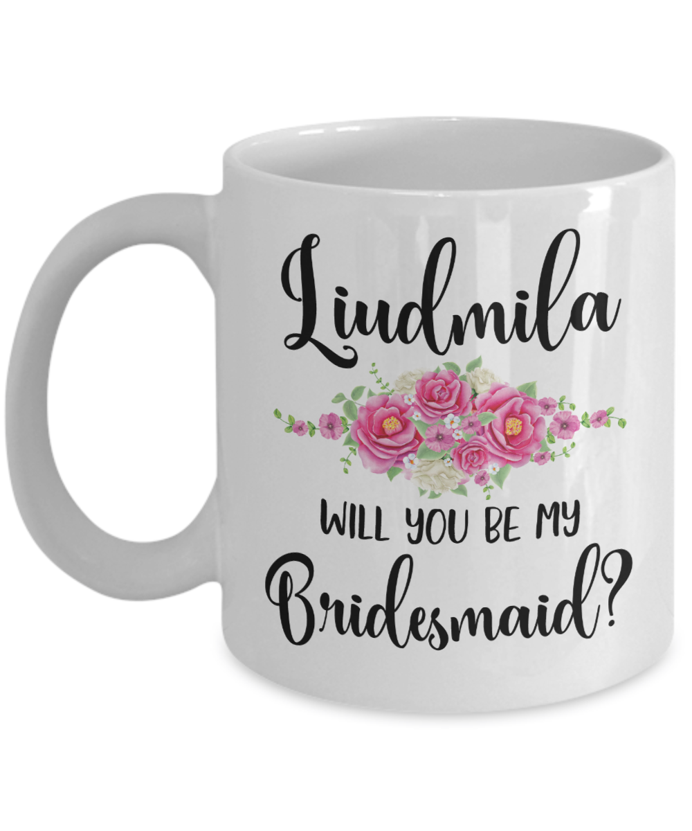 Will You Be My Bridesmaid Custom Coffee Mug | Personalizable Gift 11oz