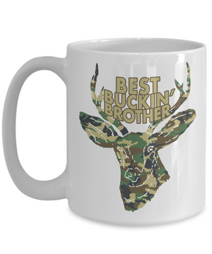 Best Bucking Brother Funny Coffee Mug Tea Cup Deer Hunter Gift Idea