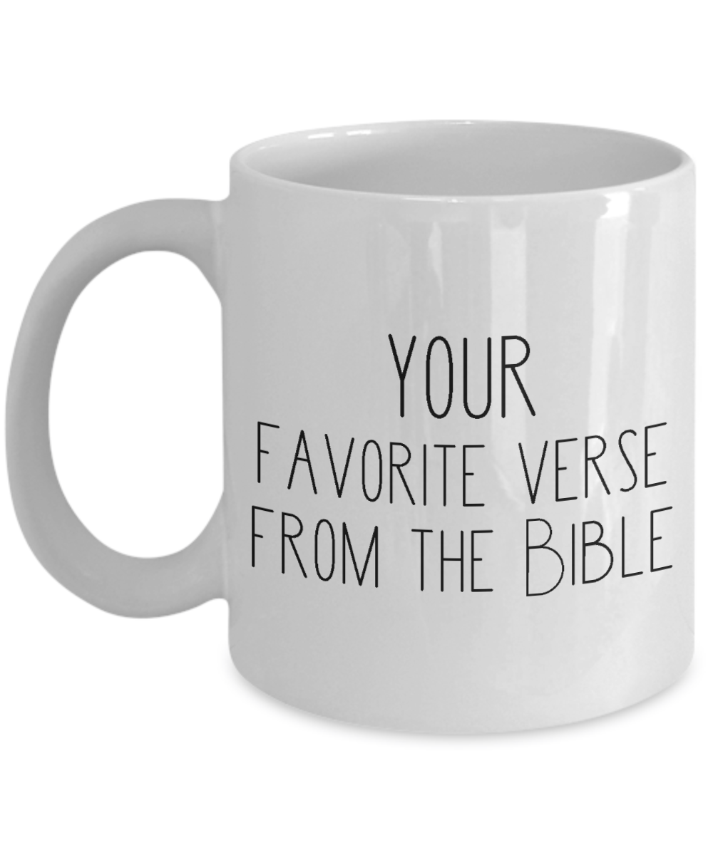 custom mug with your favorite bible verse