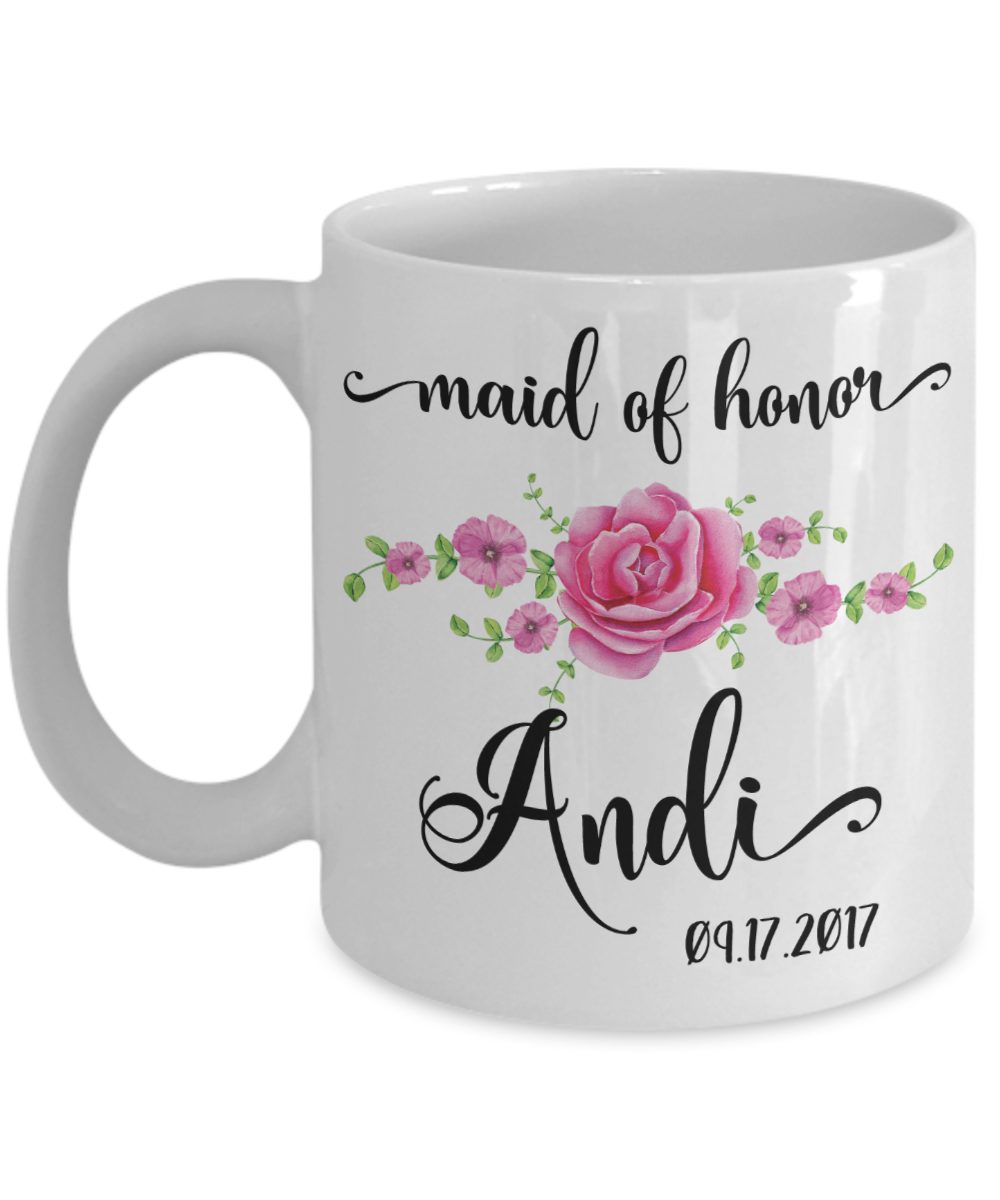 Maid of Honor Custom Coffee Mug | Personalized/Personalizable Gifts for Maid of Honor 11oz