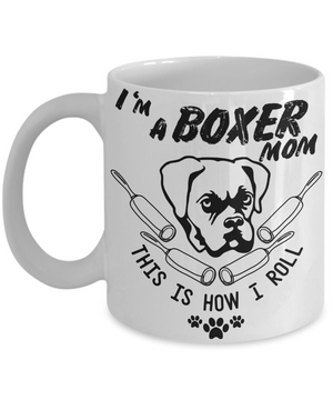 boxer mom coffee mug
