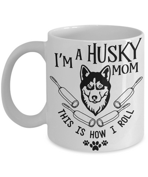 husky mom coffee mug