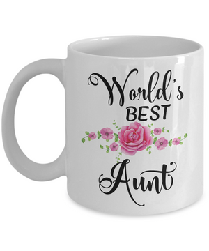 World's Best Aunt Coffee Mug Tea Cup | Gifts for Aunts