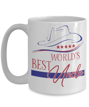 World's Best Uncle Coffee Mug | Gift Idea for Uncles | Tea Cup 15oz