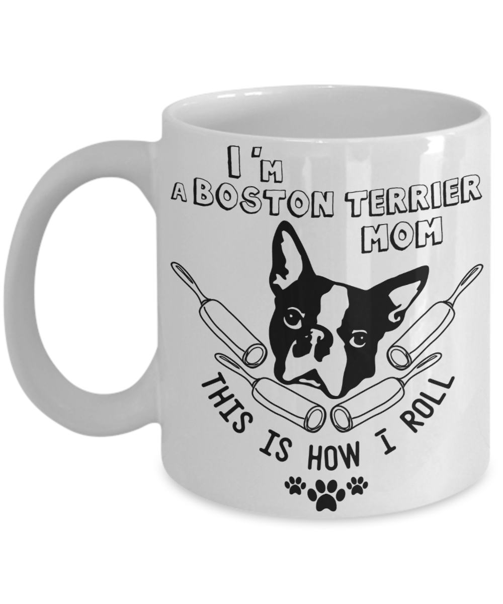 boston terrier mom coffee mug