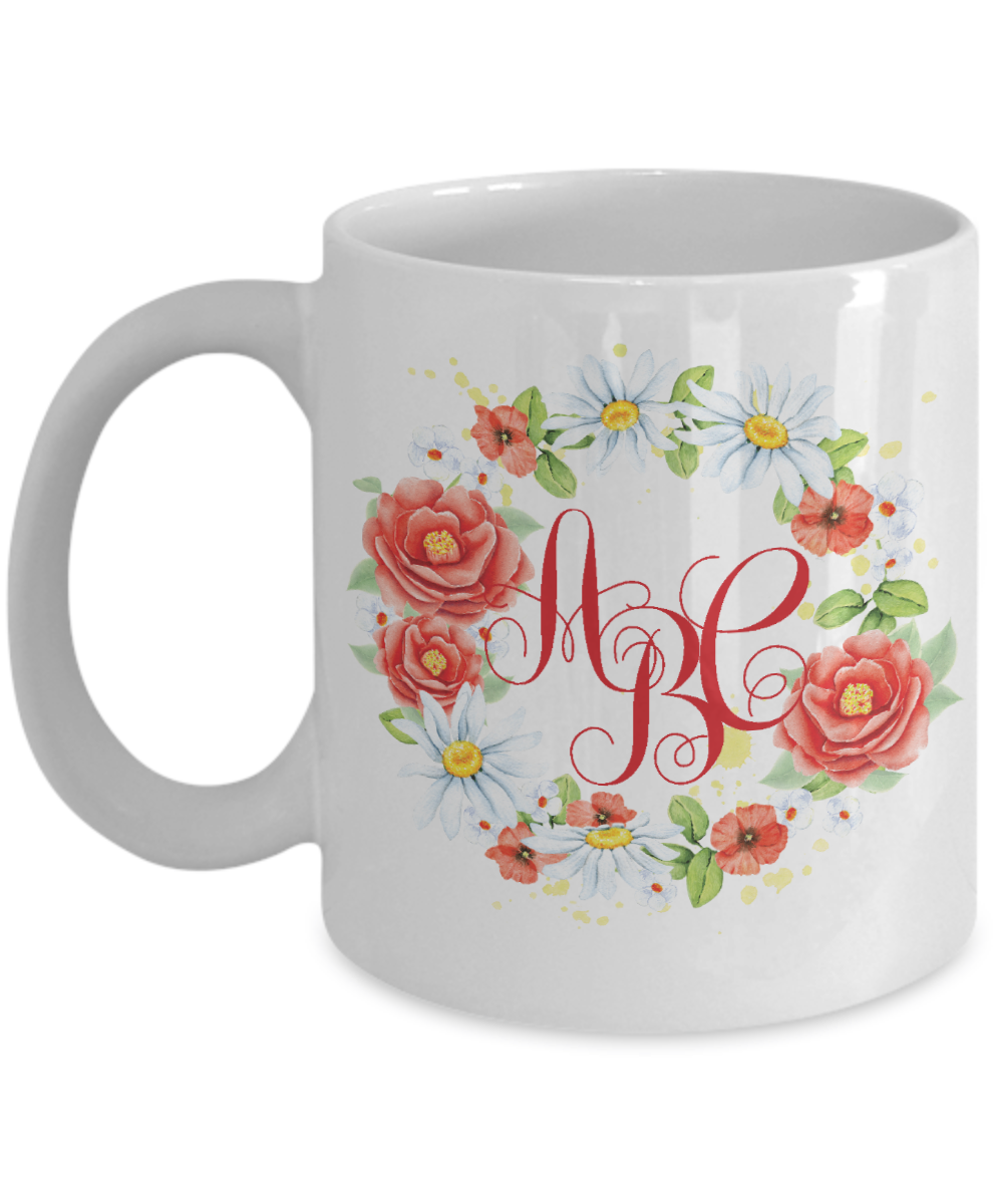 Personalized Monogram Coffee Mug, Tea Cup