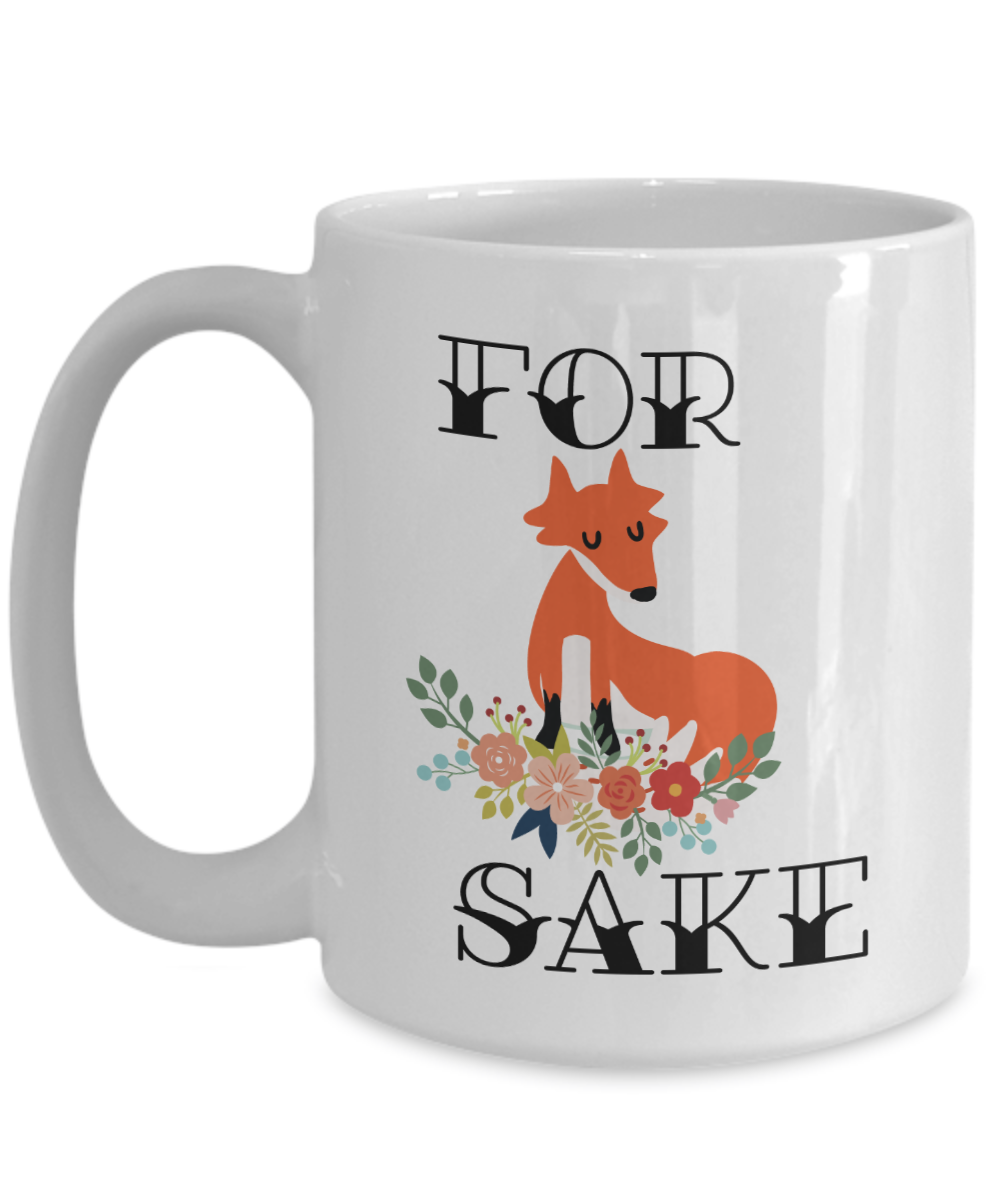 for fox sake coffee mug