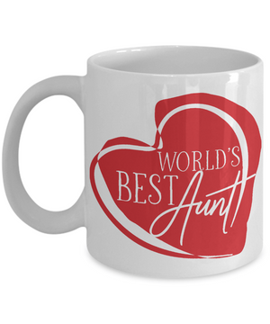 World's Best Aunt Coffee Mug | Gift Idea for Aunts | Tea Cup 11oz