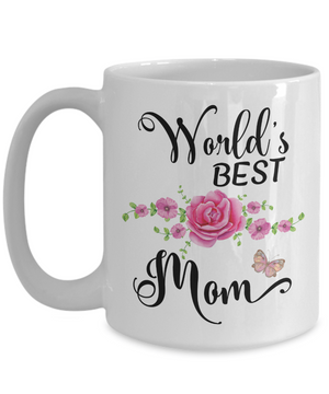 World's Best Mom Coffee Mug Tea Cup | Mother's Day Gift Idea