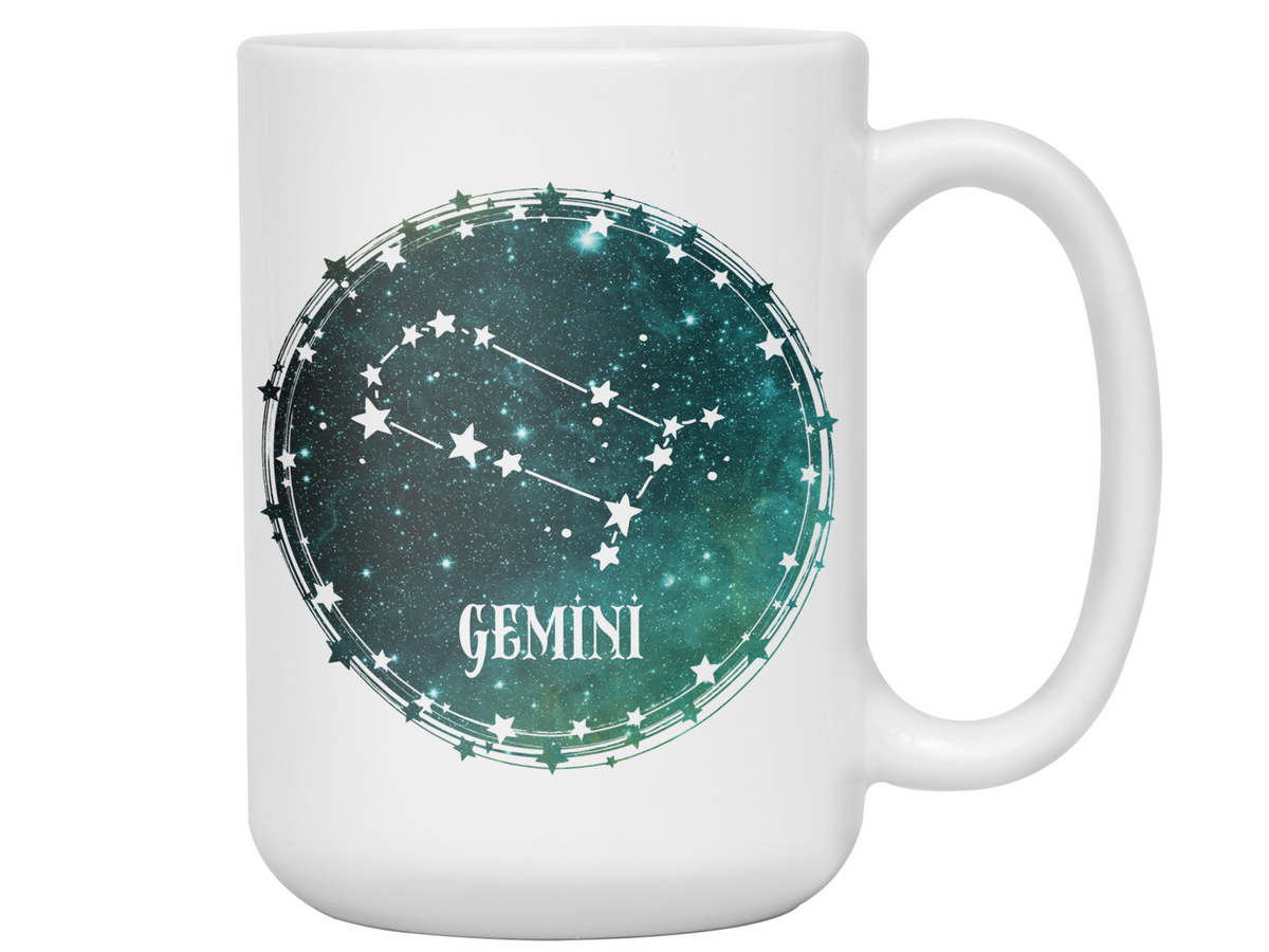 Gemini Zodiac Sign Coffee Mug | Horoscope, Astrology, Constellation | Unique Gift Idea | Two Sided