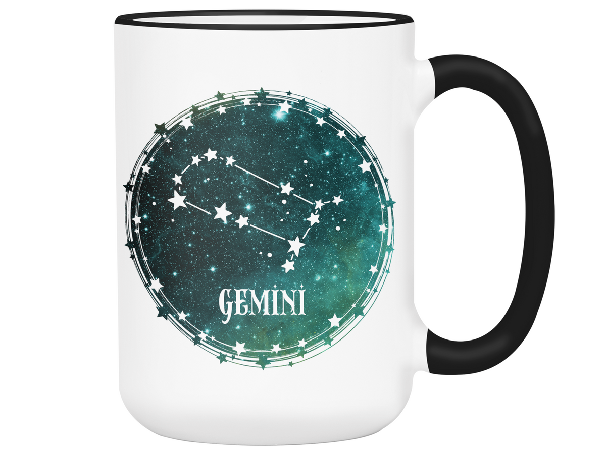 Gemini Zodiac Sign Coffee Mug | Horoscope, Astrology, Constellation | Unique Gift Idea | Two Sided