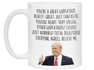 Funny Godfather Gifts - Trump Great Fantastic Godfather Coffee Mug