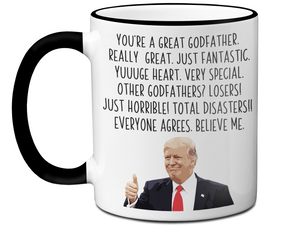Funny Godfather Gifts - Trump Great Fantastic Godfather Coffee Mug