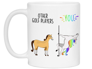 Golf Player Gifts - Other Golf Players You Funny Unicorn Coffee Mug
