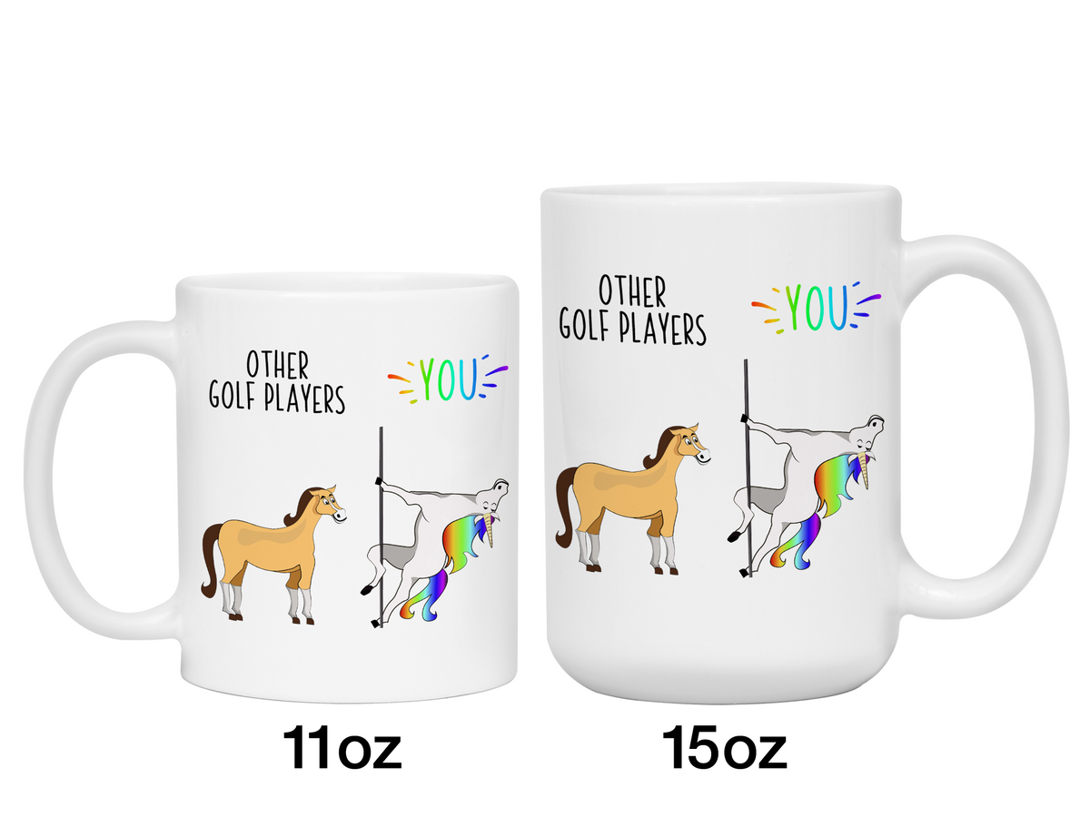 Golf Player Gifts - Other Golf Players You Funny Unicorn Coffee Mug