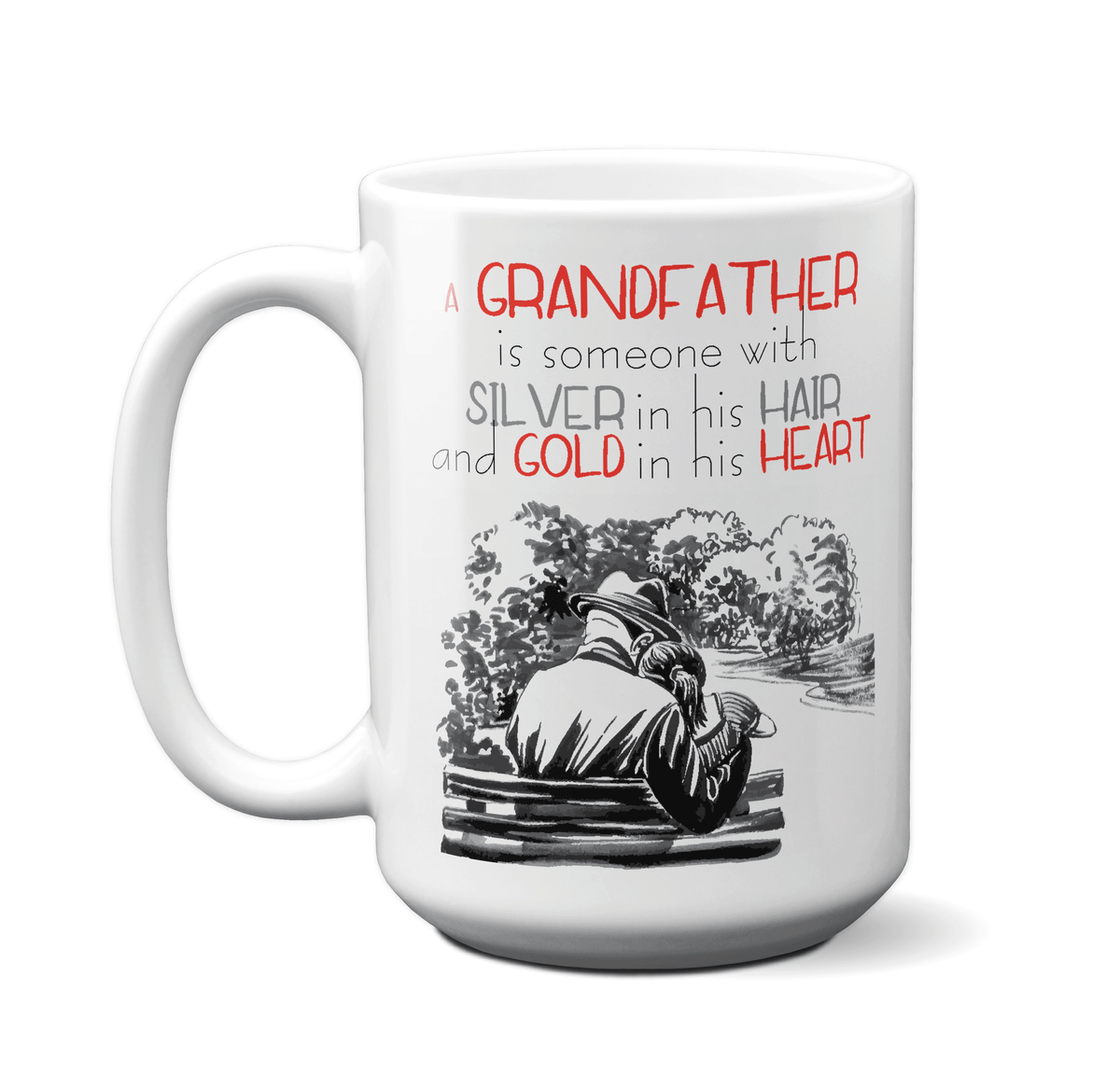 Grandfather Coffee Mug Tea Cup | Gift Idea for Birthday/Father's Day/Christmas (Black)