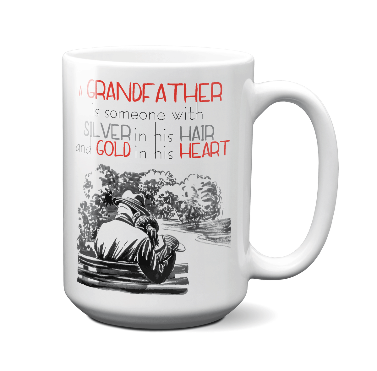 Grandfather Coffee Mug Tea Cup | Gift Idea for Birthday/Father's Day/Christmas (Black)