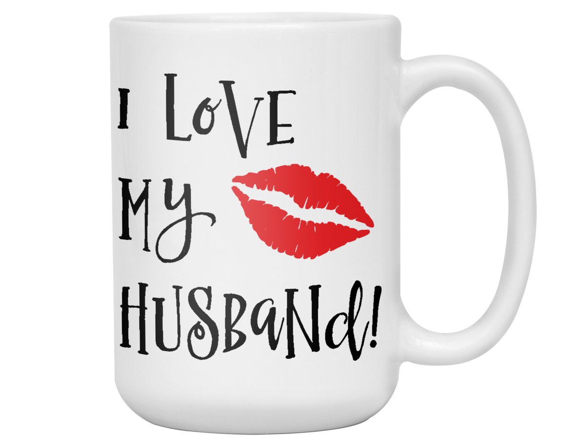 I Love My Husband Coffee Mug Tea Cup Gift Idea for Husbands