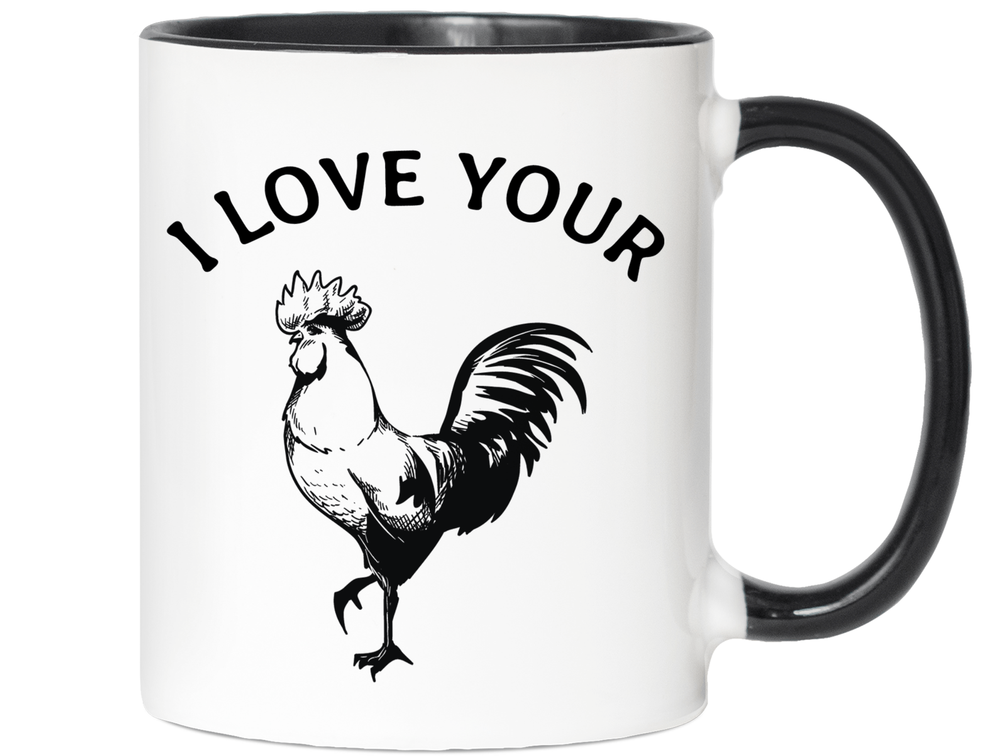 Funny Gifts for Husbands or Boyfriends - I Love Your Cock Rooster Gag Coffee Mug