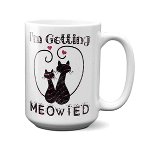 I'm Getting Meowied Cute Cat Coffee Mug Tea Cup | Bride to Be Gift Idea