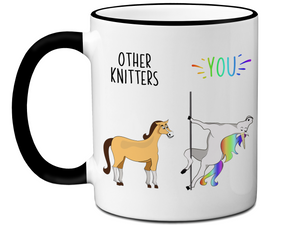Knitter Gifts - Other Knitters You Funny Unicorn Coffee Mug