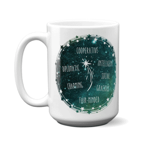 Libra Zodiac Sign Coffee Mug | Horoscope, Astrology, Constellation | Unique Gift Idea | Two Sided