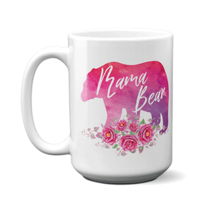Mama Bear Coffee Mug Tea Cup | New Parent Gift Idea | Hot Chocolate Mug