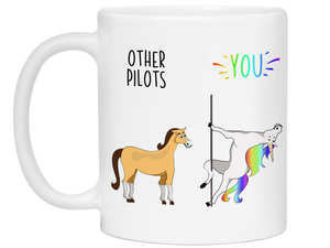 Pilot Gifts - Other Pilots You Funny Unicorn Coffee Mug - Pilot Graduation Gifts