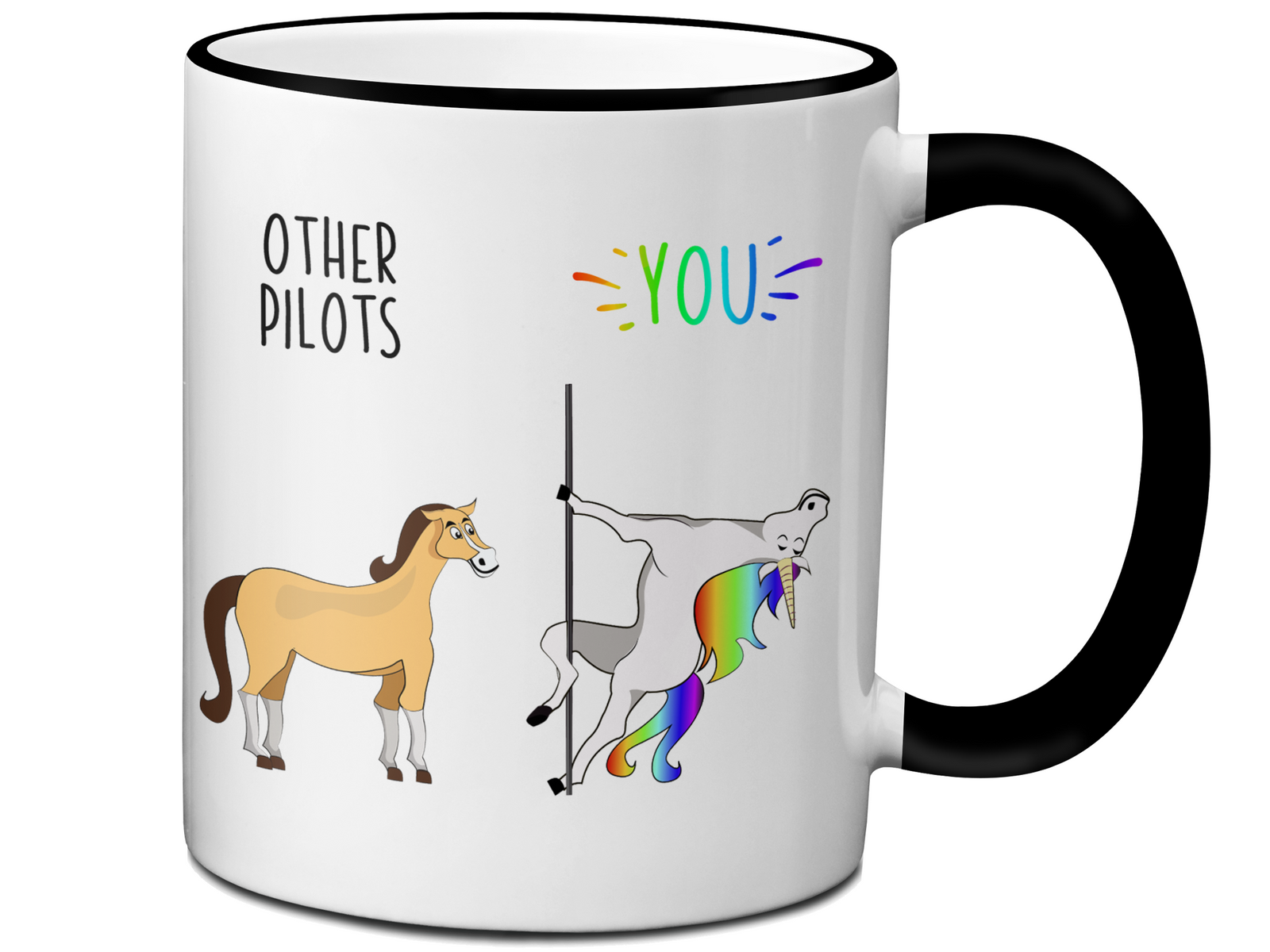 Pilot Gifts - Other Pilots You Funny Unicorn Coffee Mug - Pilot Graduation Gifts