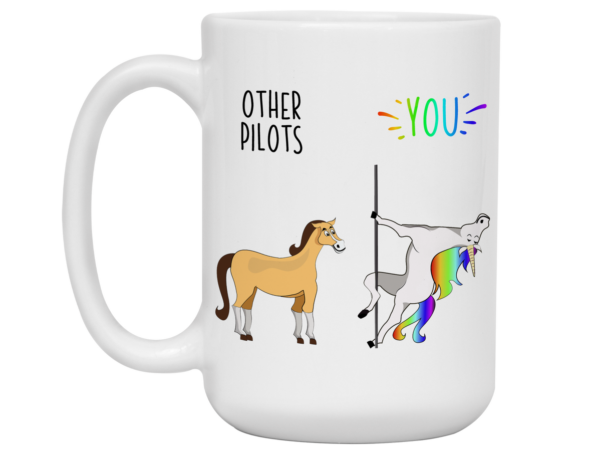 Pilot Gifts - Other Pilots You Funny Unicorn Coffee Mug - Pilot Graduation Gifts