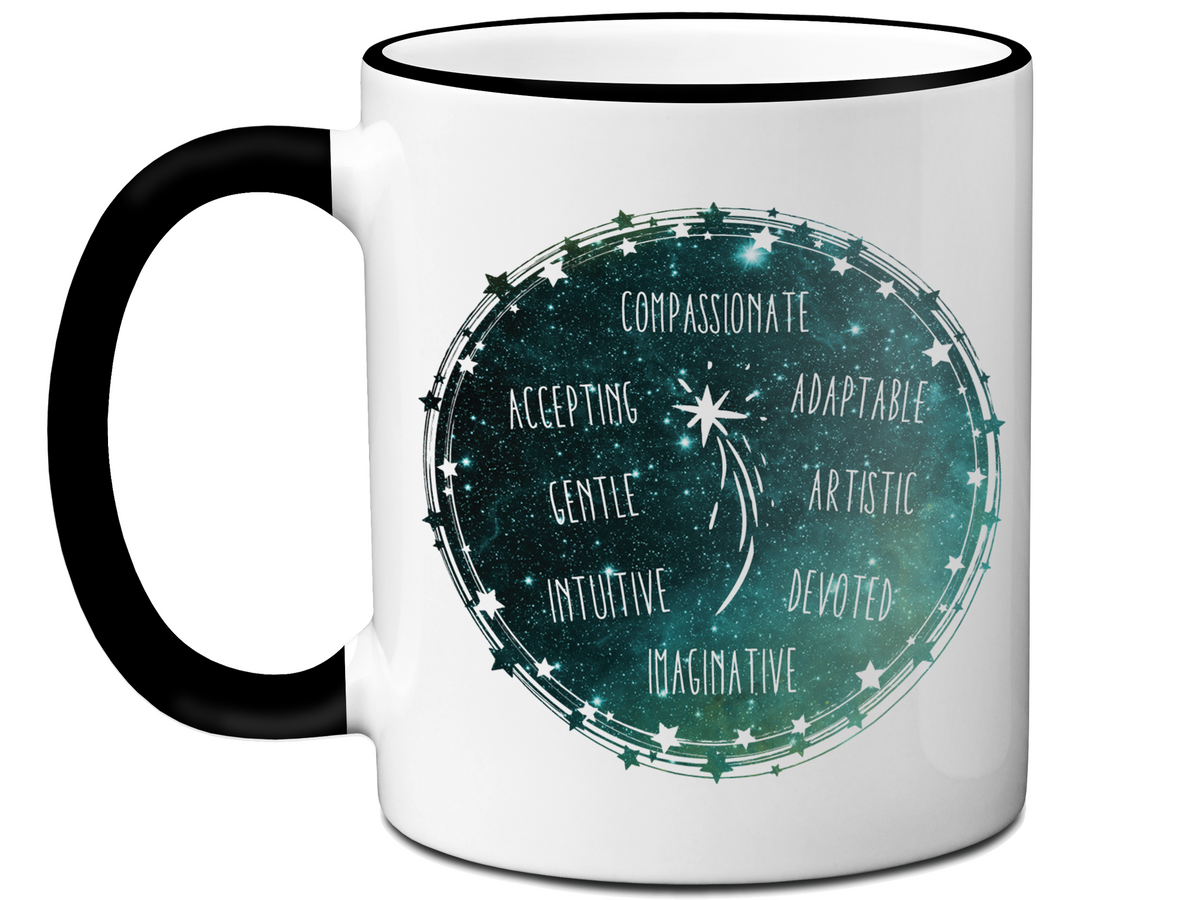 Pisces Zodiac Sign Coffee Mug | Horoscope, Astrology, Constellation | Unique Gift Idea | Two Sided