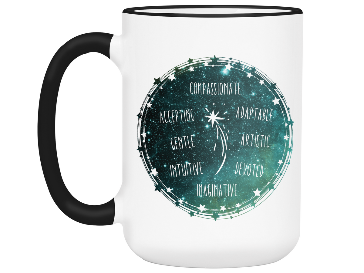 Pisces Zodiac Sign Coffee Mug | Horoscope, Astrology, Constellation | Unique Gift Idea | Two Sided