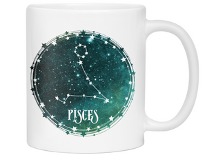 Pisces Zodiac Sign Coffee Mug | Horoscope, Astrology, Constellation | Unique Gift Idea | Two Sided